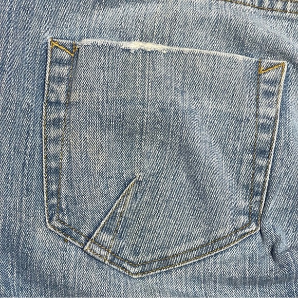 AKDMKS Knee length Jean Shorts Blue Embroidered Patches Urban Wear Mens Size 38 - Picture 10 of 12